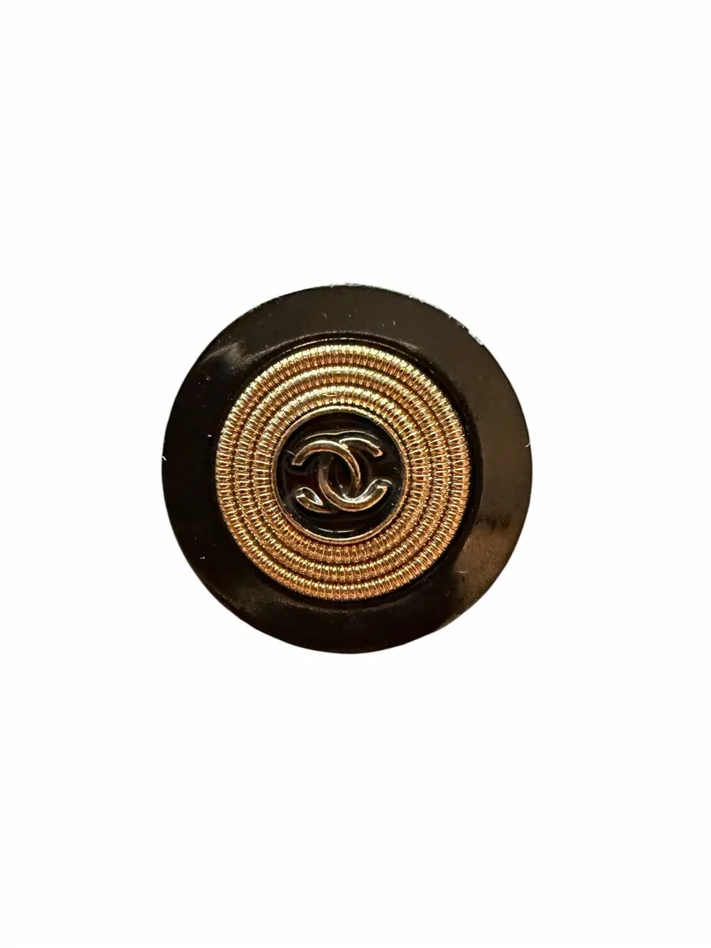 CHANEL vintage Black and Gold button